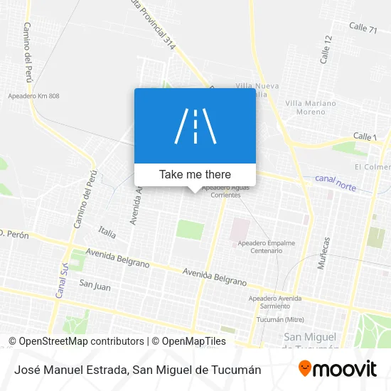 José Manuel Estrada map