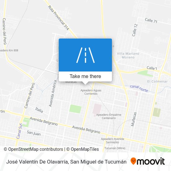 Mapa de José Valentín De Olavarría