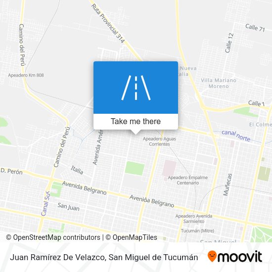 Juan Ramírez De Velazco map