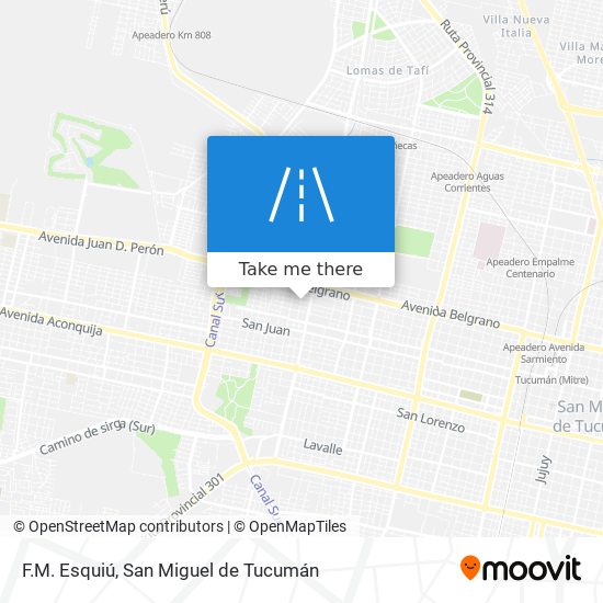 F.M. Esquiú map