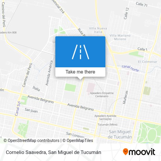 Mapa de Cornelio Saavedra