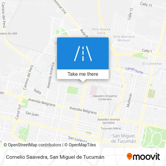Mapa de Cornelio Saavedra