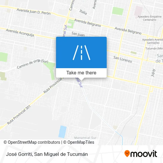 Mapa de José Gorriti