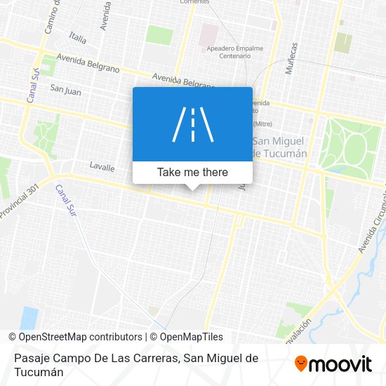 Mapa de Pasaje Campo De Las Carreras