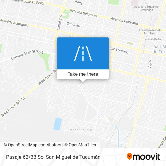 Mapa de Pasaje 62/33 So