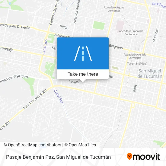 Mapa de Pasaje Benjamín Paz