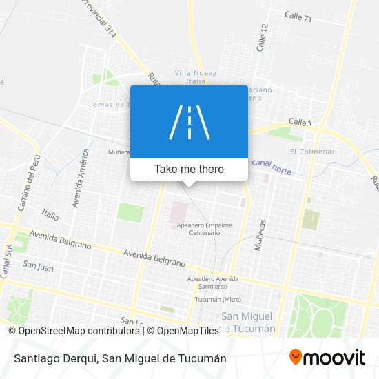 Santiago Derqui map