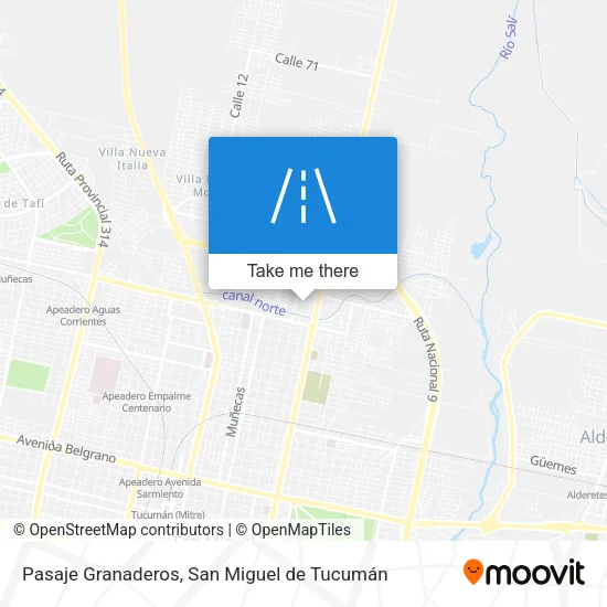 Mapa de Pasaje Granaderos