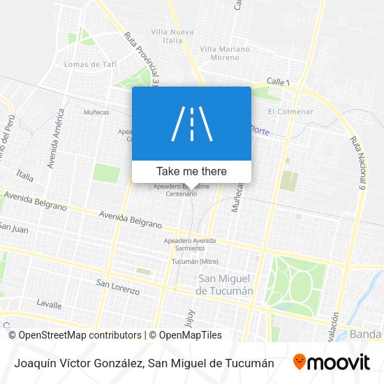 Mapa de Joaquín Víctor González