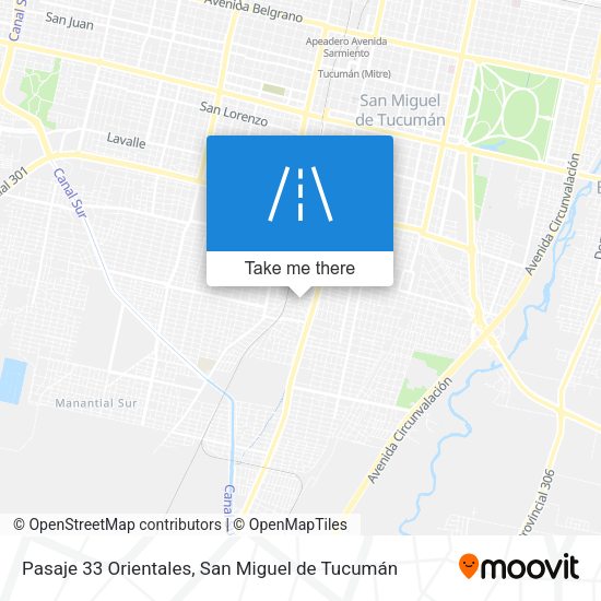 Mapa de Pasaje 33 Orientales