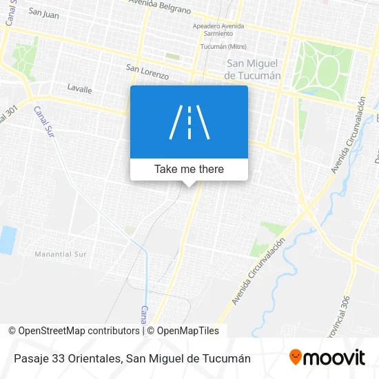 Mapa de Pasaje 33 Orientales