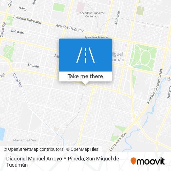 Mapa de Diagonal Manuel Arroyo Y Pineda