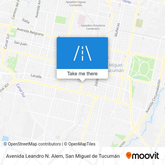 Avenida Leandro N. Alem map