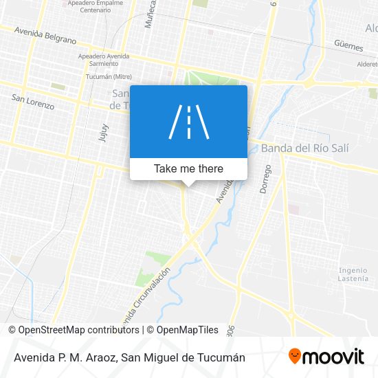 Avenida P. M. Araoz map