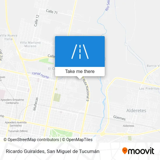 Mapa de Ricardo Guiraldes