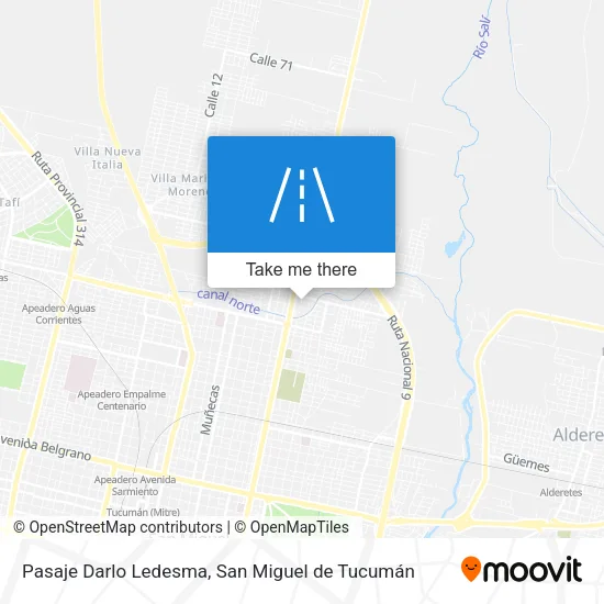 Mapa de Pasaje Darlo Ledesma