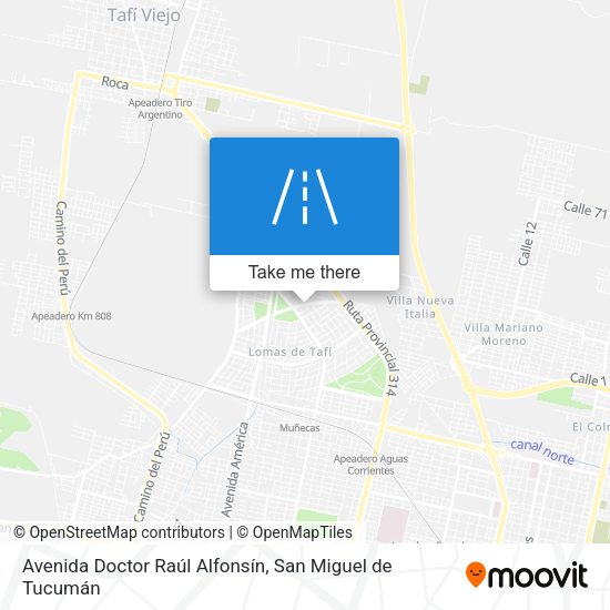 Avenida Doctor Raúl Alfonsín map