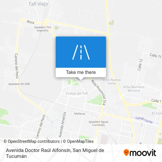 Mapa de Avenida Doctor Raúl Alfonsín