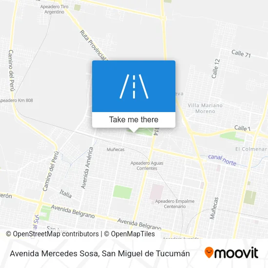 Mapa de Avenida Mercedes Sosa