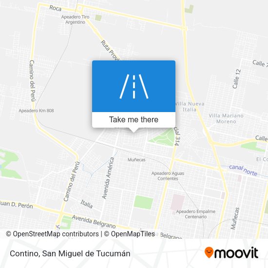 Mapa de Contino