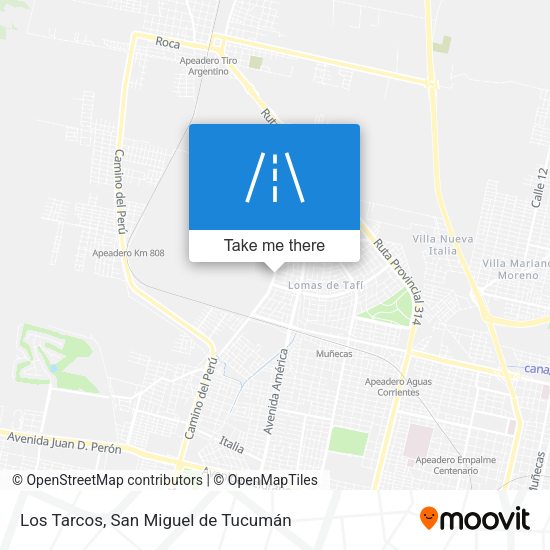 Los Tarcos map