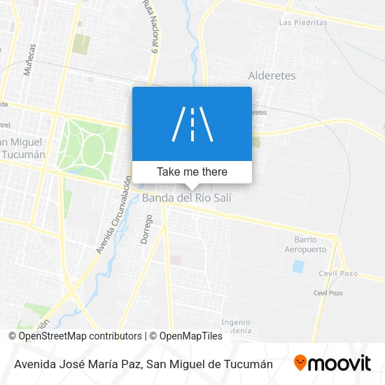 Mapa de Avenida José María Paz