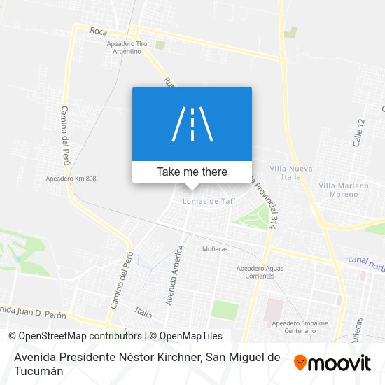 Avenida Presidente Néstor Kirchner map
