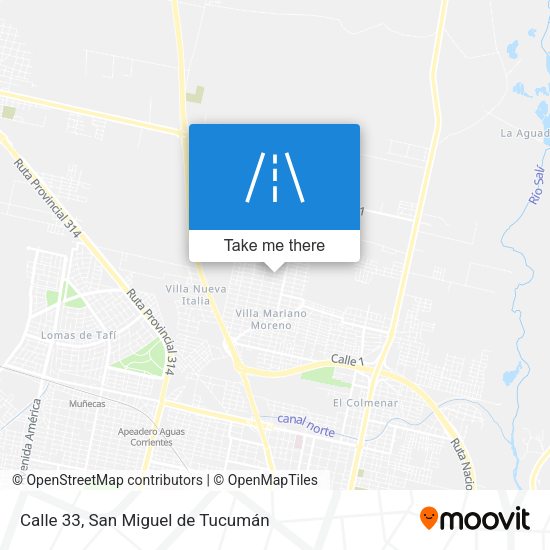 Calle 33 map
