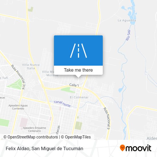 Mapa de Felix Aldao