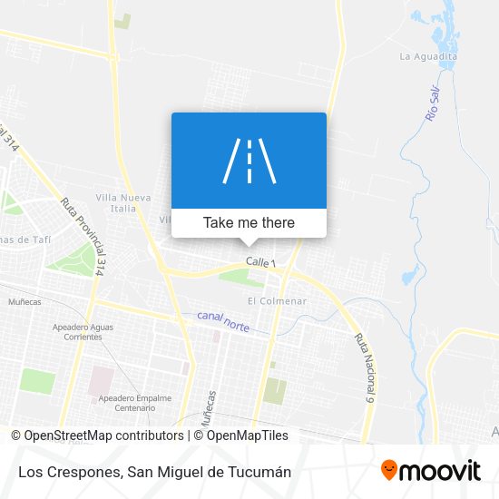 Los Crespones map