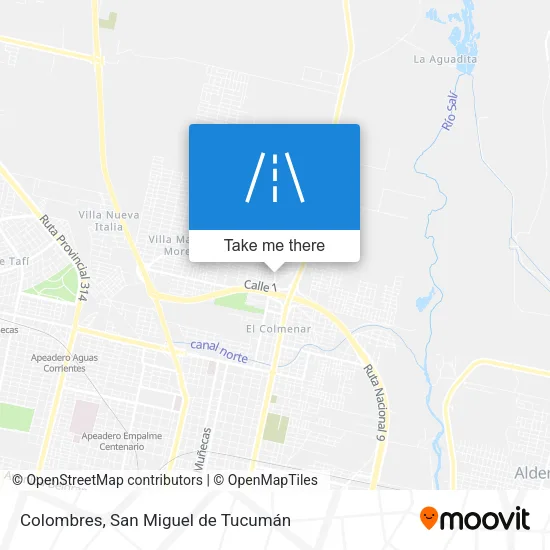 Mapa de Colombres