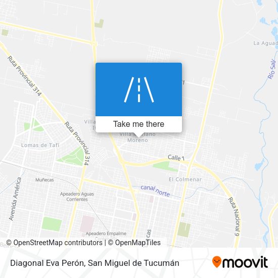 Diagonal Eva Perón map