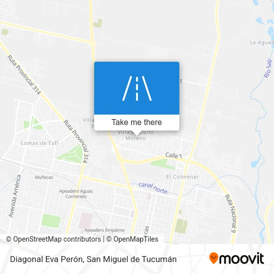 Diagonal Eva Perón map