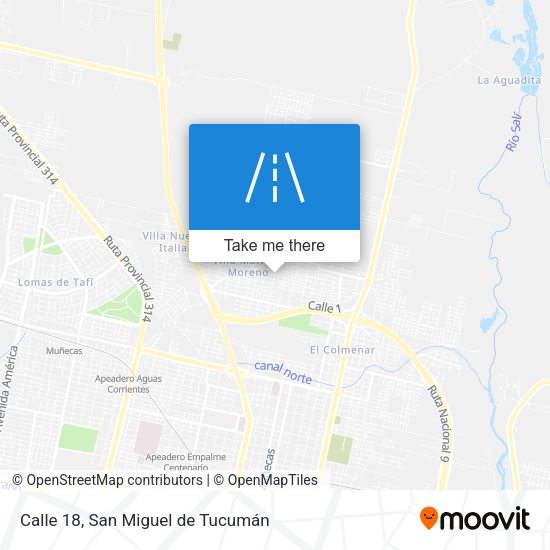 Calle 18 map