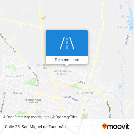 Calle 25 map