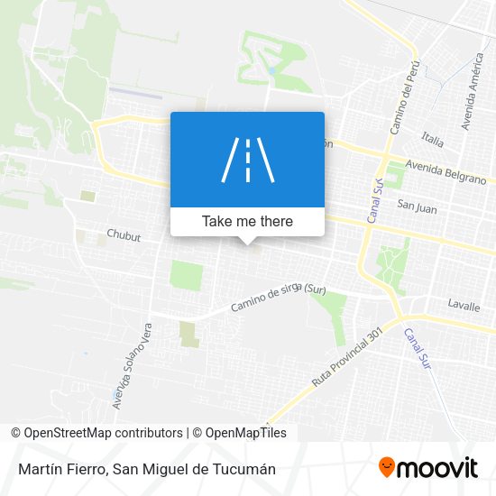 Martín Fierro map