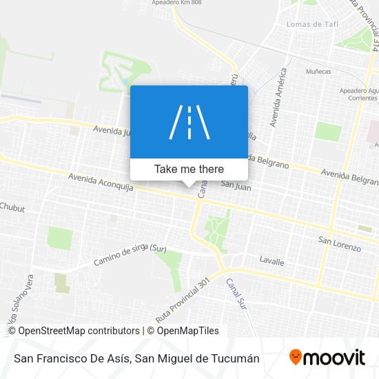 Mapa de San Francisco De Asís
