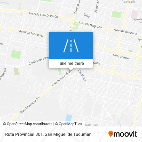 Mapa de Ruta Provincial 301
