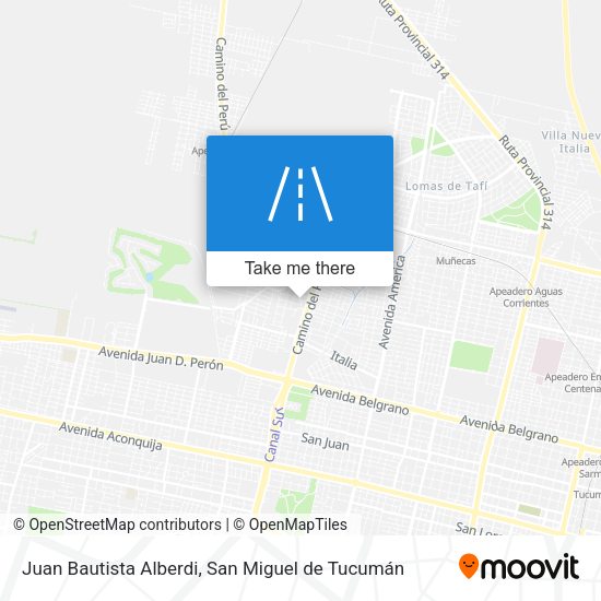 Mapa de Juan Bautista Alberdi