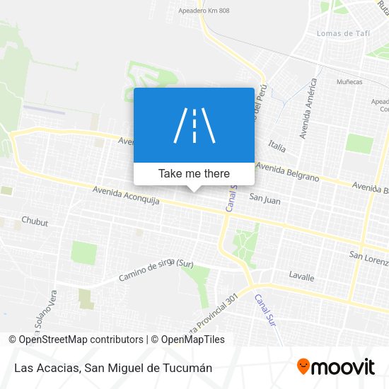 Las Acacias map