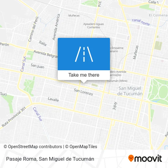 Pasaje Roma map
