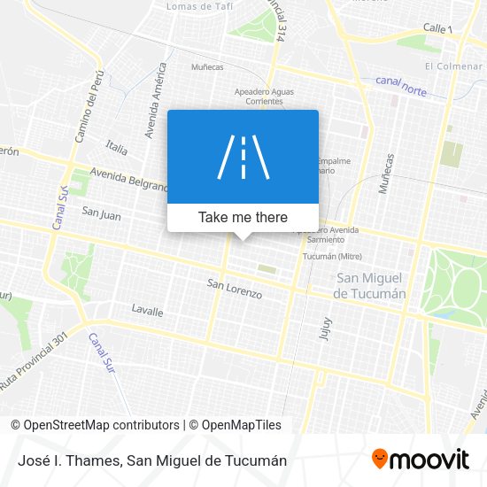 Mapa de José I. Thames
