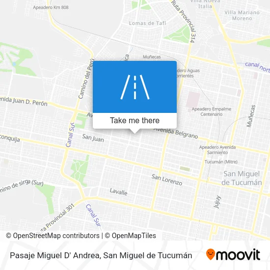 Mapa de Pasaje Miguel D' Andrea