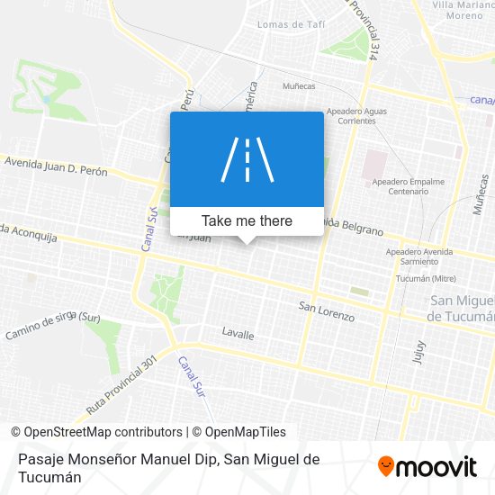 Mapa de Pasaje Monseñor Manuel Dip