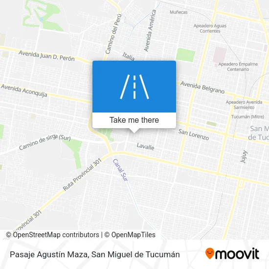 Mapa de Pasaje Agustín Maza