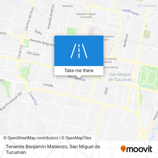 Mapa de Teniente Benjamín Matienzo