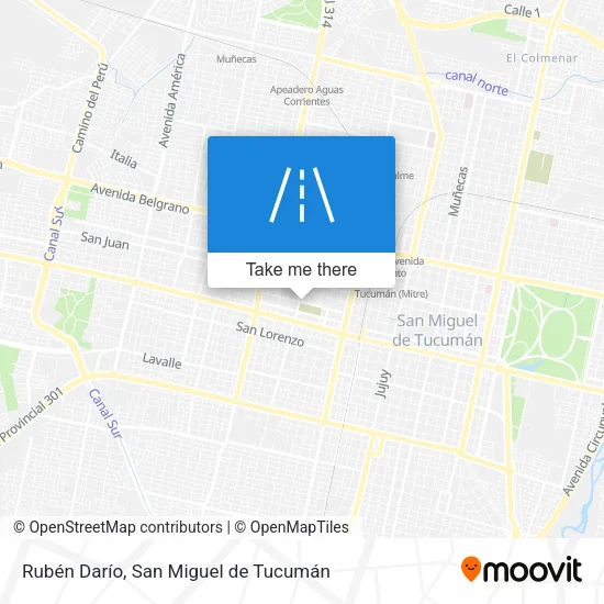 Mapa de Rubén Darío