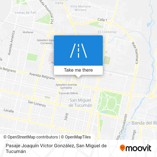 Mapa de Pasaje Joaquín Víctor González