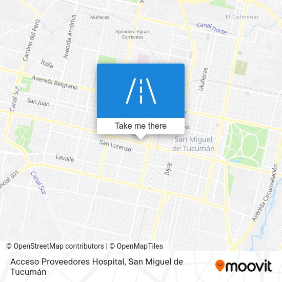 Acceso Proveedores Hospital map