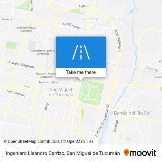 Mapa de Ingeniero Lisandro Carrizo